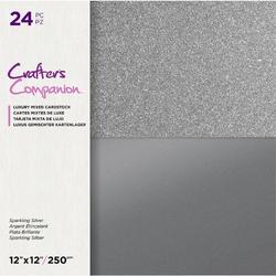 Sparkling Silver 12x12 Inch Luxury Mixed Cardstock Pad (CC-MIXPAD12-SPARKS)